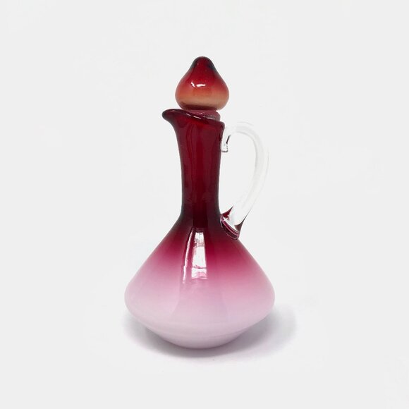 Vintage Murano Art Glass Peachblow Cruet - Picture 1 of 6